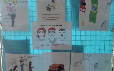 Concours de dessins de presse du CLEMI : premier prix académique lycée pour Olga Normand, 2GT5 !